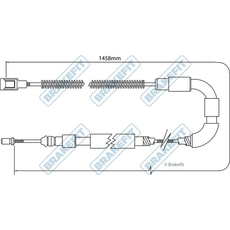 Apec Handbrake Cable Left Rear BBC3534