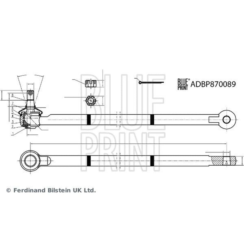 Blue Print Centre Rod Assembly Front ADBP870089