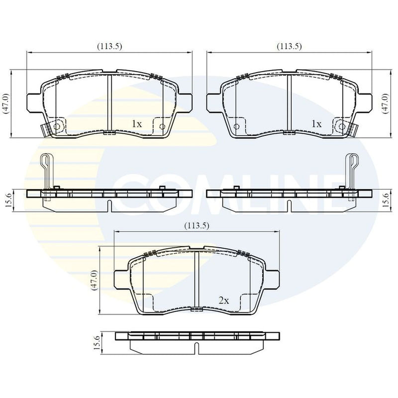 Comline 4 x Front Brake Pad Set CBP32439