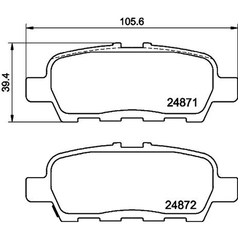 DON Rear Brake Pad Set PCP1163