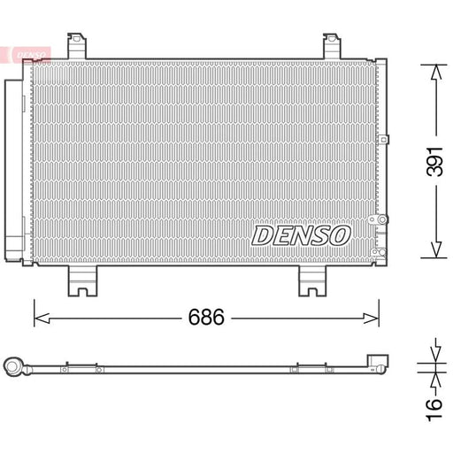 Denso Air Conditioning Condenser DCN51013