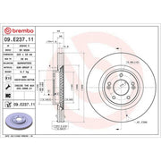 Brembo 2 x Front Brake Discs 09.E237.11