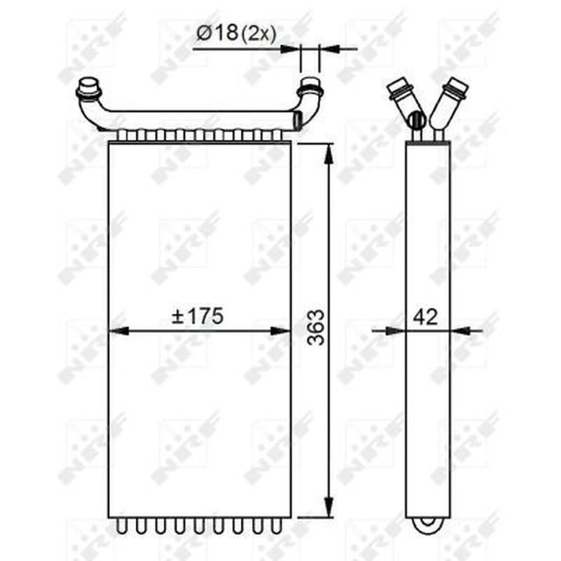 NRF Heater Matrix Core Heat Exchanger 54293