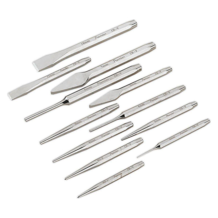 Sealey Punch & Chisel Set 12pc AK9129 Sealey  - Town Parts