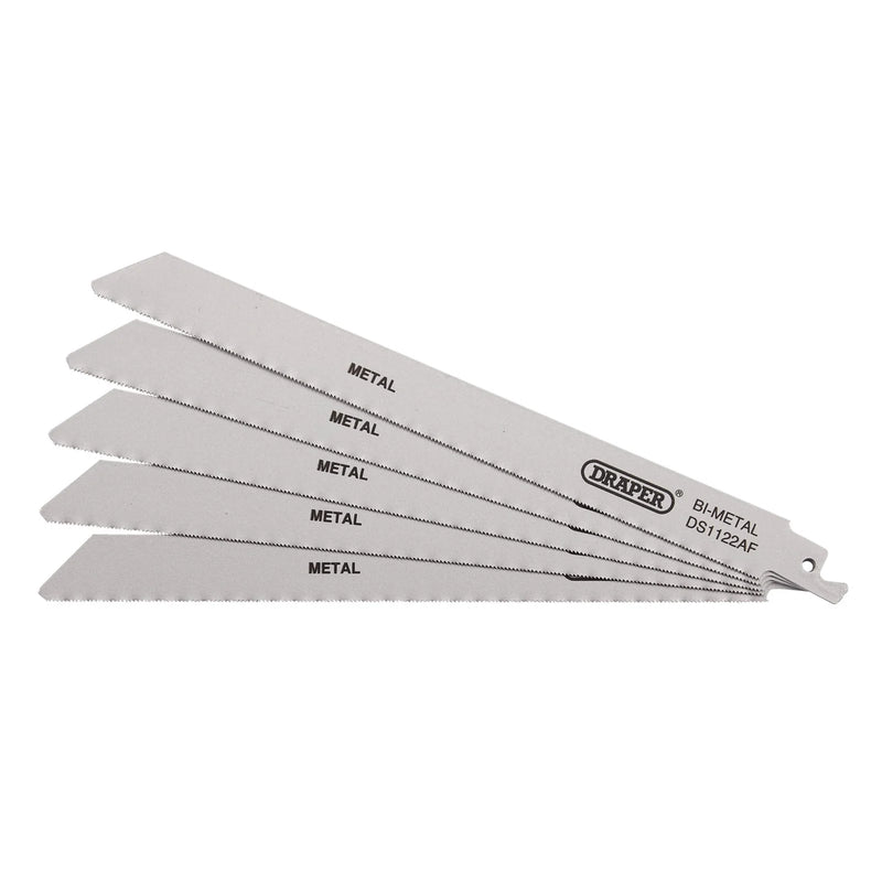Draper Bi-metal Reciprocating Saw Blades for Metal Cutting, 24tpi