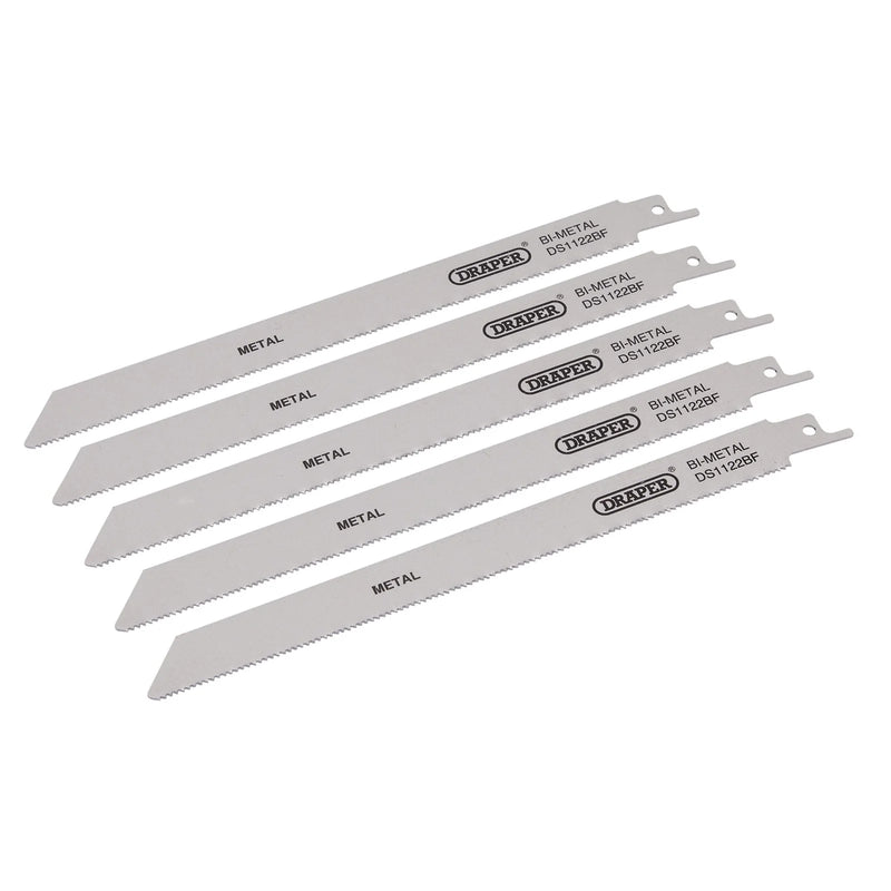 Draper Bi-metal Reciprocating Saw Blades 225mm 14tpi (Pack of 5)