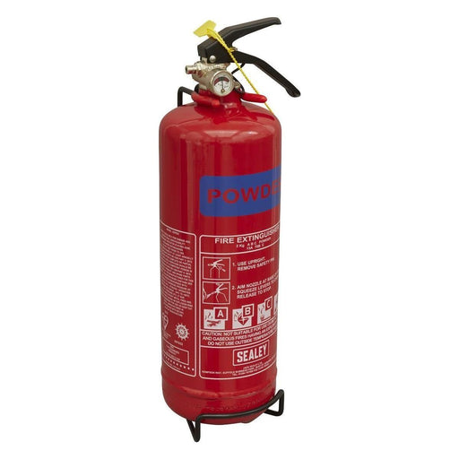 Sealey Fire Extinguisher 2kg Dry Powder SDPE02 Sealey  - Town Parts