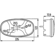 Hella Tail Light / Lamp R10W Left 2VA 343 640-131