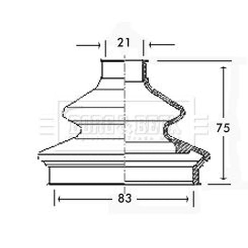 Borg & Beck Drive Shaft Bellow Kit Front Left BCB2333