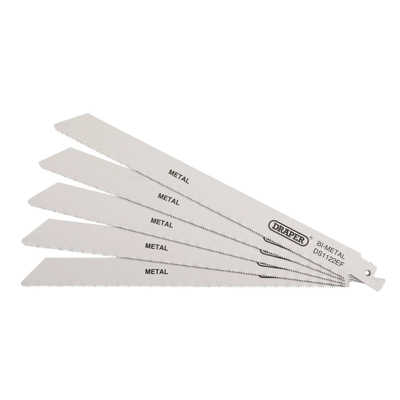 Draper Bi-metal Reciprocating Saw Blades 225mm 18tpi (Pack of 5)