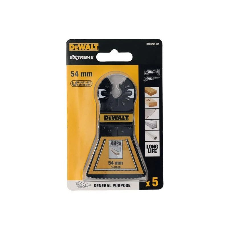 DEWALT Power Tools DT20773 Bi-metal 3-Sided Cutting Multitool Blade 54mm