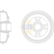 NAPA Brake Drum Assembly Rear NDR1016