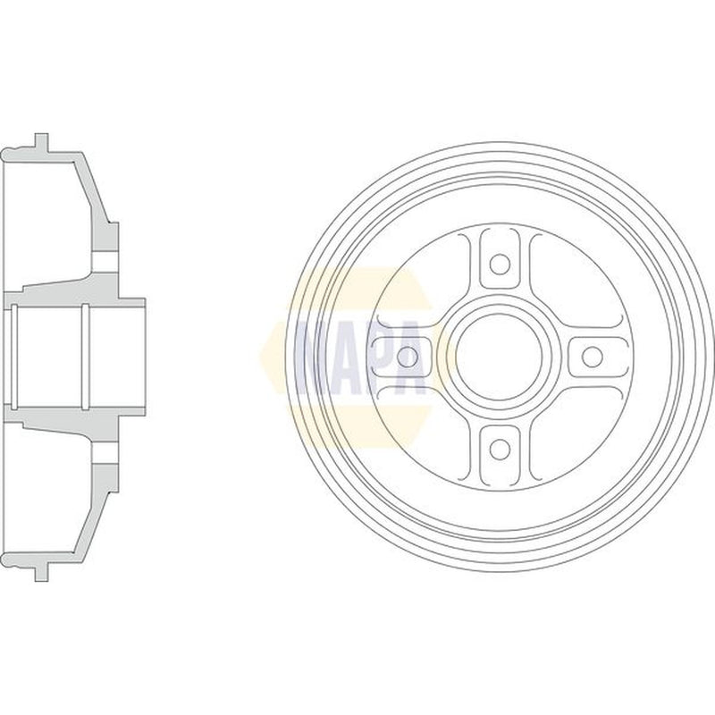 NAPA Brake Drum Assembly Rear NDR1016