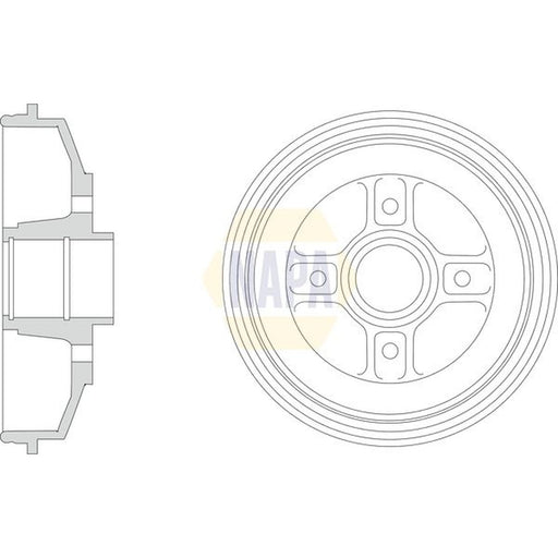 NAPA Brake Drum Assembly Rear NDR1016