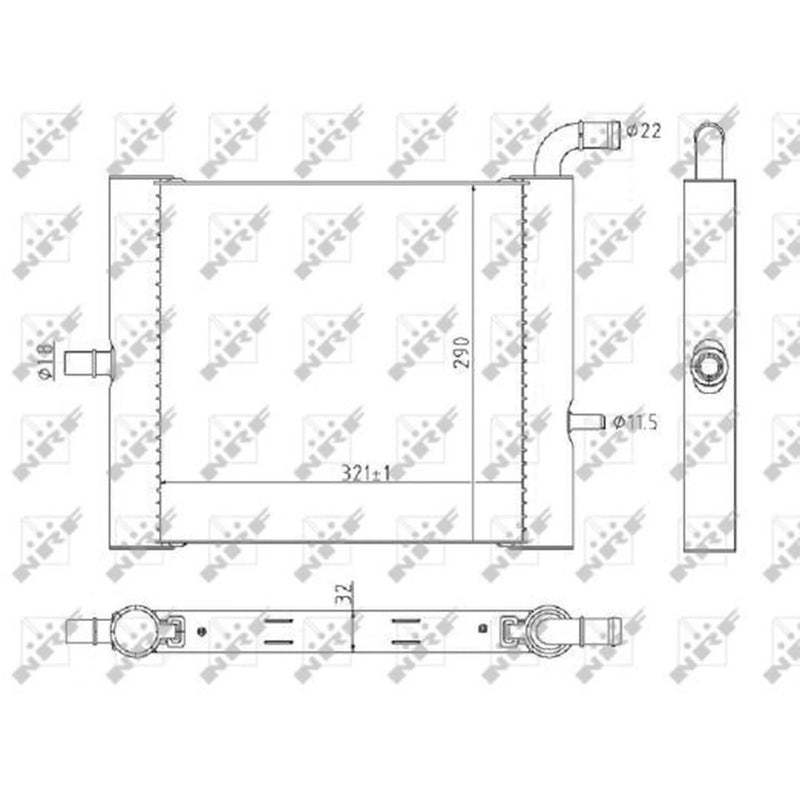 NRF Engine Radiator Left Front 59176