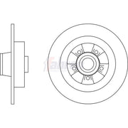 Fahren 2 x Solid Rear Brake Discs FBD6835