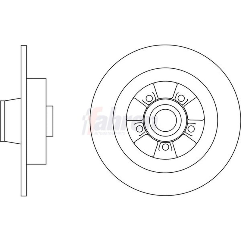 Fahren 2 x Solid Rear Brake Discs FBD6835