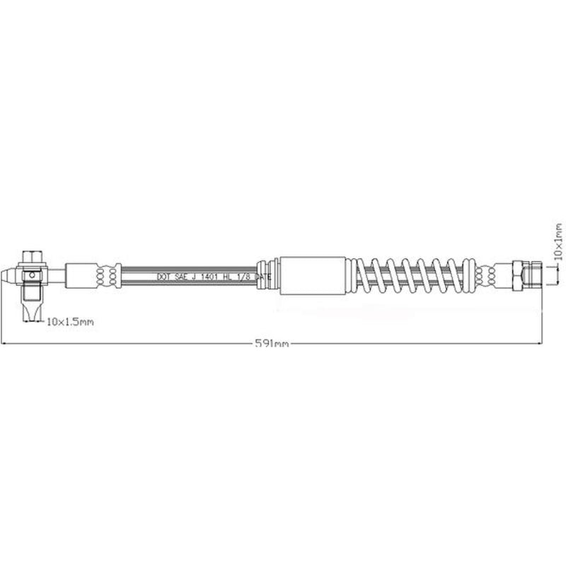 Juratek Brake Hydraulic Hose Line Front JBH1152