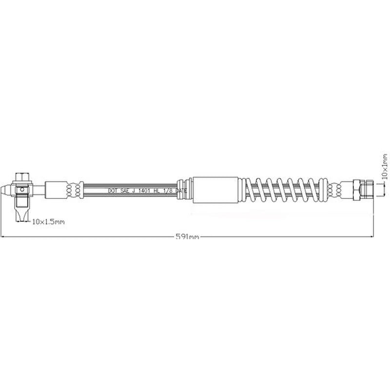 Abtex Brake Hydraulic Hose Line Front ABH1152