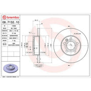 Brembo 2 x Solid Front Brake Discs 08.7132.10