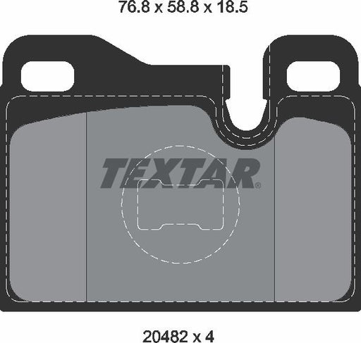 TEXTAR 2048203 Brake Pad Set Front For Teves System Fits Porsche 924 928 944 TEXTAR - Town Parts