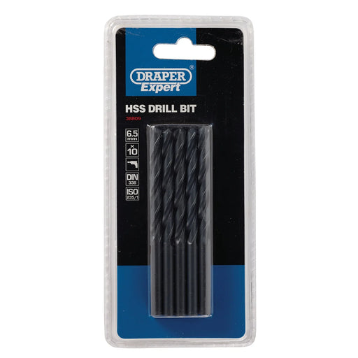 Draper Expert HSS Drill Bit 6.5mm x 185mm Pack of 10