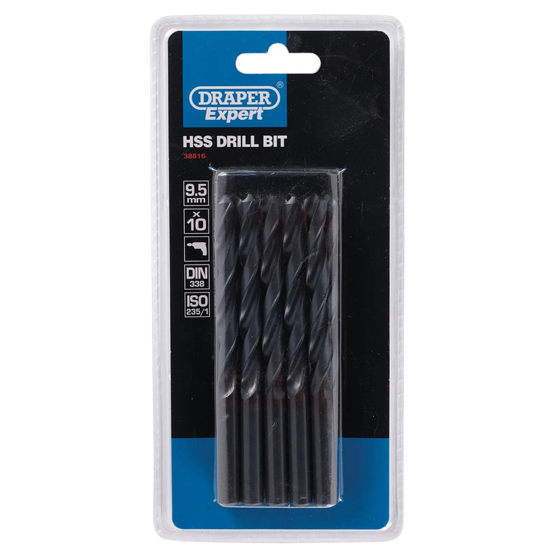 Draper Expert HSS Drill Bit 9.5mm x 220mm Pack of 10