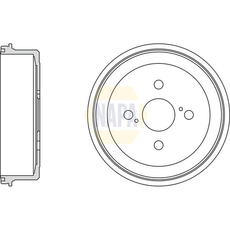 NAPA Brake Drum Assembly Rear NDR1055