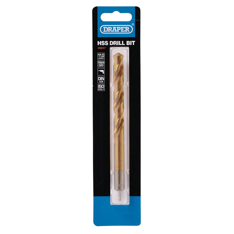 Draper HSS Titanium Drill Bit, 11 x 130mm - Multi-Pack Options