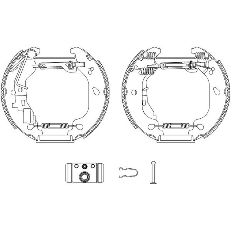 Mintex Brake Shoe Set Axle Kit MSP222