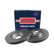 Borg & Beck 2 x Vented Front Brake Discs BBD4702