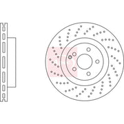 Apec 2 x Perforated/Vented Front Brake Discs DSK3895