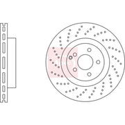 Apec 2 x Perforated/Vented Front Brake Discs DSK3895