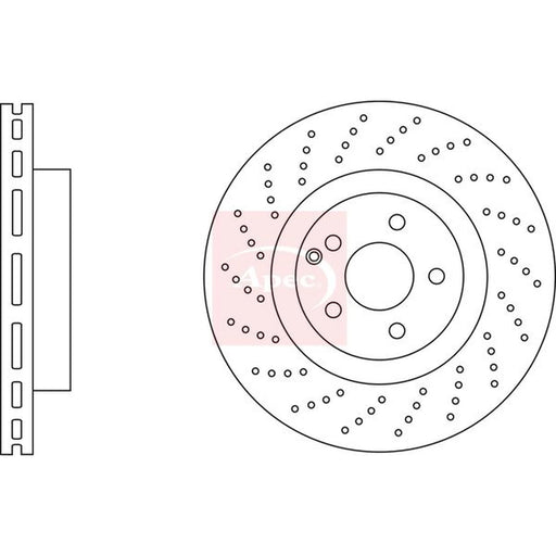 Apec 2 x Perforated/Vented Front Brake Discs DSK3895