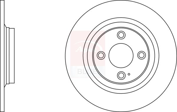 Apec 2 x Brake Disc Set Solid