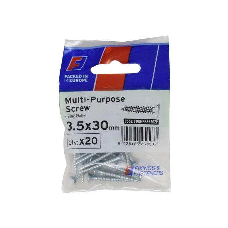 ForgeFix Multi-Purpose Pozi Screw CSK ST ZP 3.5 x ForgePack 20 30-40mm