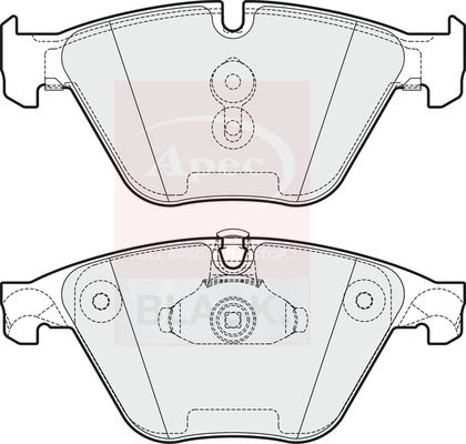 APEC Black Front Brake Pad Set