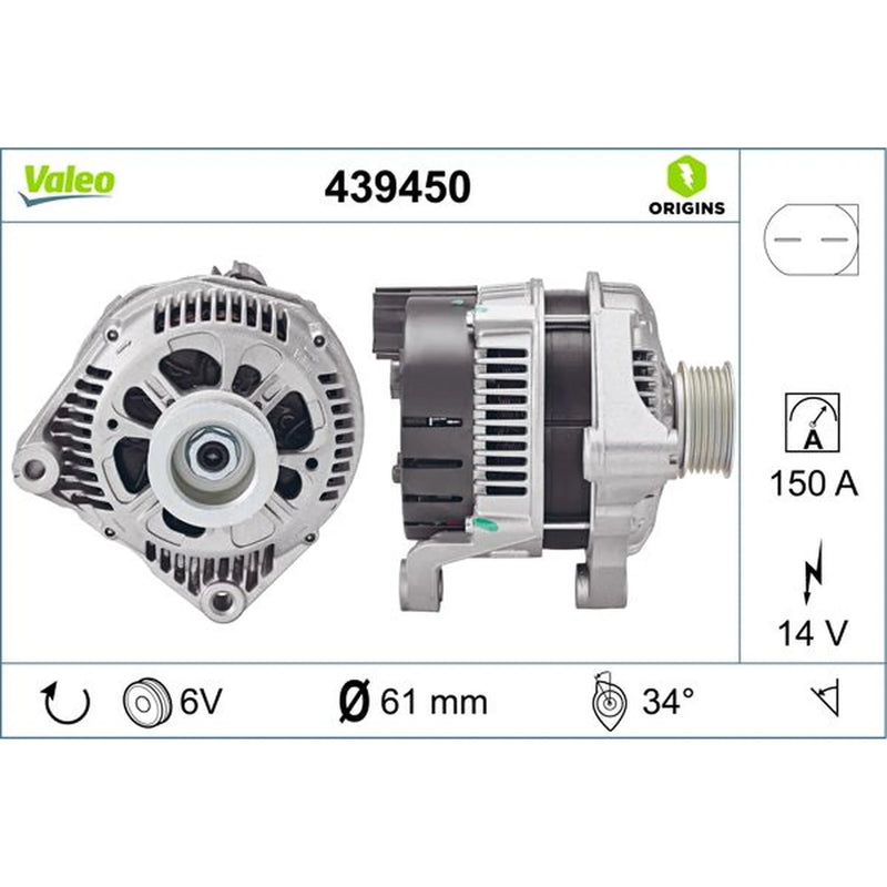 Valeo Car Alternator 12V 439450