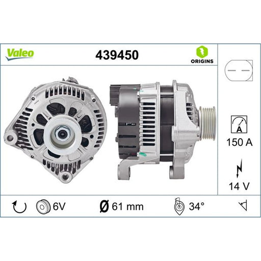 Valeo Car Alternator 12V 439450