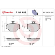 Brembo 4 x Front Brake Pad Set P50038