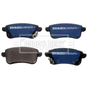 Borg & Beck 4 x Rear Brake Pad Set BBP2894