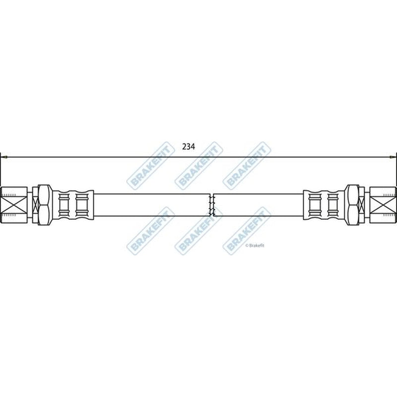 Apec Brake Hydraulic Hose Line Rear BHO4015
