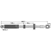 Borg & Beck Brake Hydraulic Hose Line Front Left BBH7377