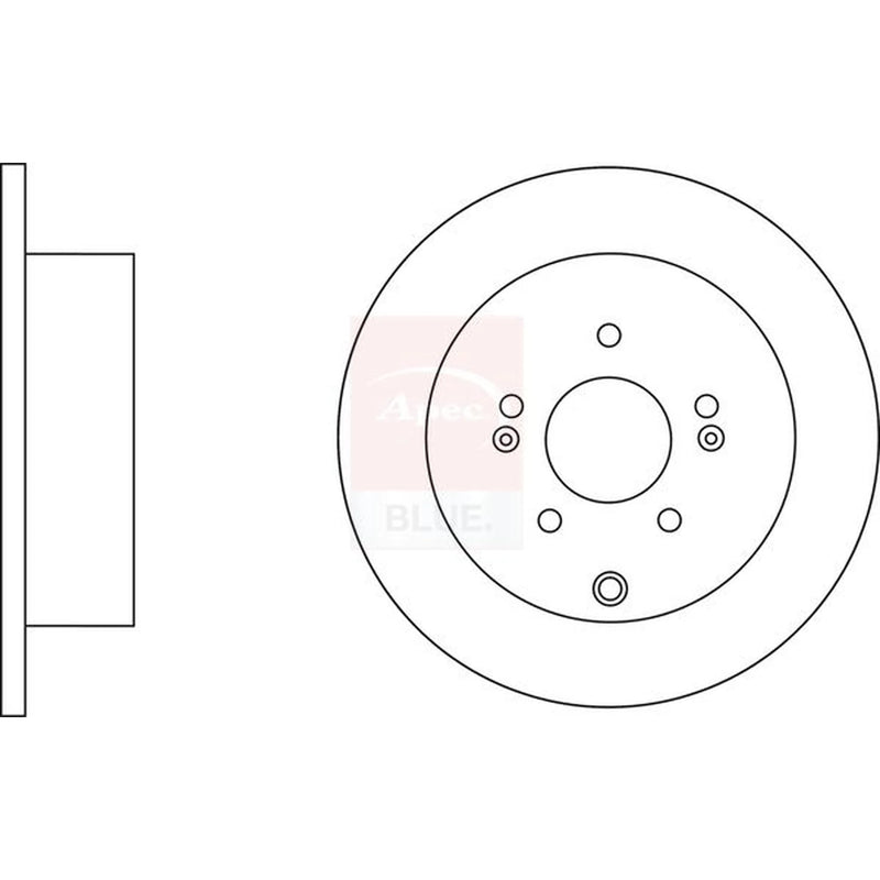 Apec 2 x Solid Rear Brake Discs SDK6602