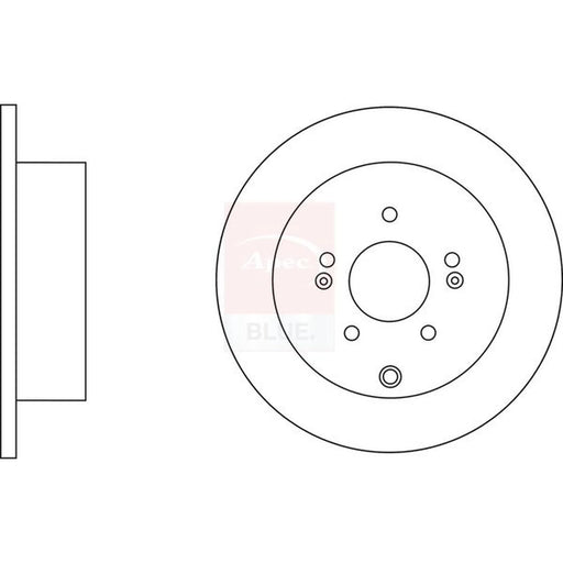 Apec 2 x Solid Rear Brake Discs SDK6602