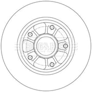 Borg & Beck 2 x Solid Rear Brake Discs BBD6150S