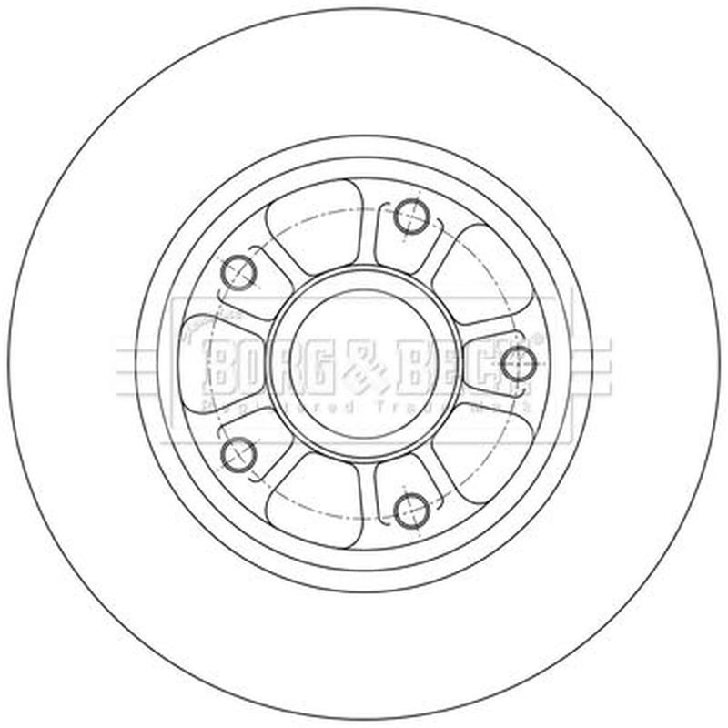 Borg & Beck 2 x Solid Rear Brake Discs BBD6150S