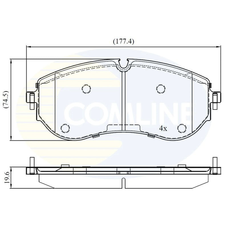 Comline 4 x Front Brake Pad Set CBP02528