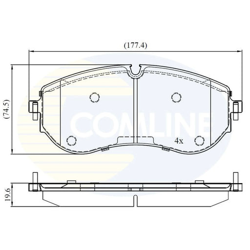 Comline 4 x Front Brake Pad Set CBP02528