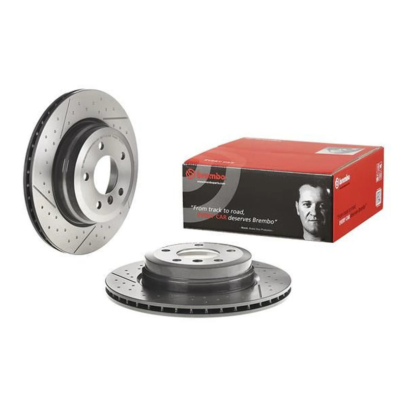 Brembo 2 x Slotted/Perforated Rear Brake Discs 09.C246.11